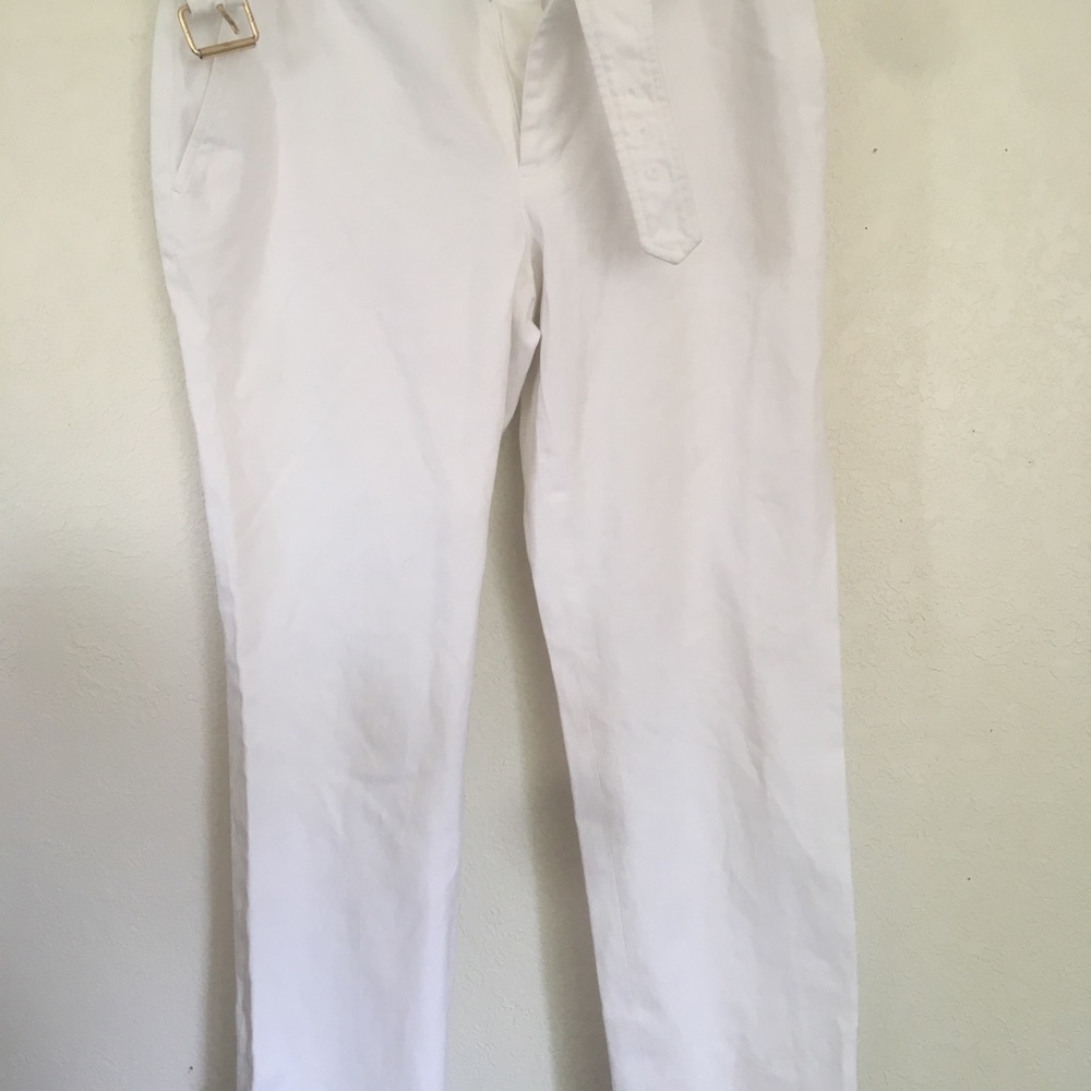 LAUREN RALPH LAUREN Cotton White  8 Pants Capri